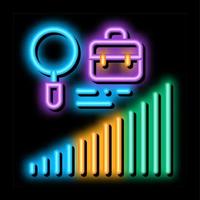 carrière vordering Onderzoek neon gloed icoon illustratie vector