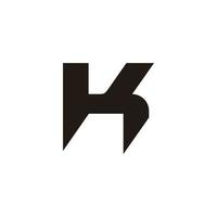 brief kh gemakkelijk meetkundig lijn logo vector