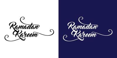 Ramadan kareem caligraphy in engels. Ramadan citaten typografie. vector