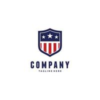 schild embleem sport team, patriottisch, Verenigde Staten van Amerika vlag, icoon vector logo ontwerp sjabloon illustratie