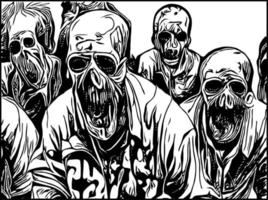vector illustratie van zombie monster