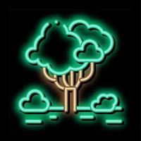 oerwoud Woud boom neon gloed icoon illustratie vector