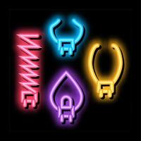 multifunctioneel afvoer schoonmaak klauw neon gloed icoon illustratie vector