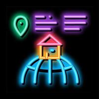 huis plaats neon gloed icoon illustratie vector
