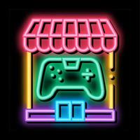 spel winkel neon gloed icoon illustratie vector