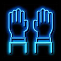 chirurg handschoenen neon gloed icoon illustratie vector