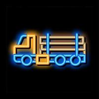loggen levering vrachtauto neon gloed icoon illustratie vector