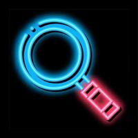 webshop Onderzoek neon gloed icoon illustratie vector