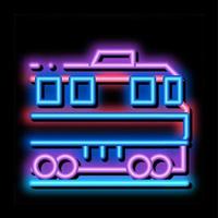 trein vervoer neon gloed icoon illustratie vector