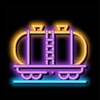 olie Product vervoer wagon neon gloed icoon illustratie vector