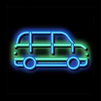 openbaar vervoer auto- neon gloed icoon illustratie vector