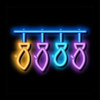 vis drogen neon gloed icoon illustratie vector