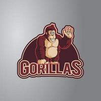 gorilla illustratie ontwerp insigne vector