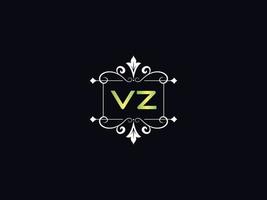 gemakkelijk vz logo brief, hoofdstad vz luxe logo icoon vector