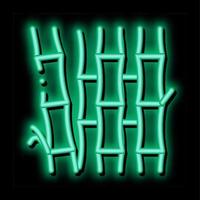 bamboe stengels neon gloed icoon illustratie vector