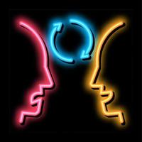 menselijk Dementie neon gloed icoon illustratie vector