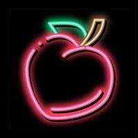 hart vormig fruit neon gloed icoon illustratie vector