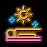 toepassing zon bad neon gloed icoon illustratie vector