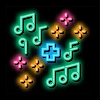 genezing muziek- neon gloed icoon illustratie vector