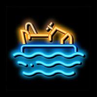 bumper water machine neon gloed icoon illustratie vector