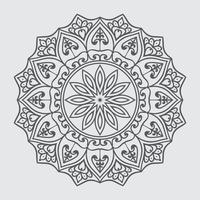 gemakkelijk mandala bloem, zwart meetkundig klomp, kleur bladzijde Aan wit achtergrond.gemakkelijk mandala, mandala bloem kleur Aan wit achtergrond vector