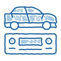auto radio tekening icoon hand- getrokken illustratie vector