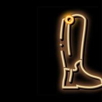 jockey schoenen neon gloed icoon illustratie vector