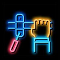 hand- vastmaakt pijp neon gloed icoon illustratie vector