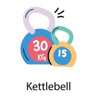 trendy kettlebell concepten vector