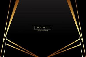 vector abstract premie zwart en goud meetkundig achtergrond