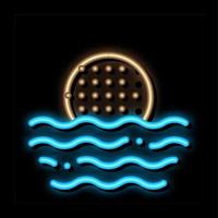 bal Aan water neon gloed icoon illustratie vector