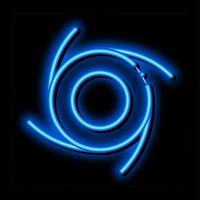 cycloon tornado neon gloed icoon illustratie vector