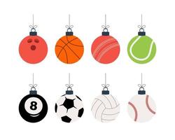 sport kerstballen set vector