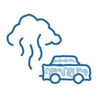 auto smog rook tekening icoon hand- getrokken illustratie vector