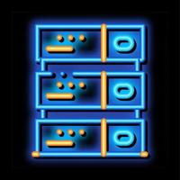 computer uitrusting server neon gloed icoon illustratie vector