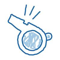 fluiten voor sport- wedstrijd tekening icoon hand- getrokken illustratie vector