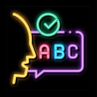 alfabet toespraak neon gloed icoon illustratie vector