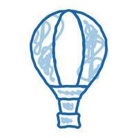 reis lucht ballon tekening icoon hand- getrokken illustratie vector