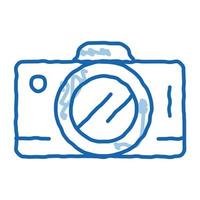 reizen wandelen camera tekening icoon hand- getrokken illustratie vector