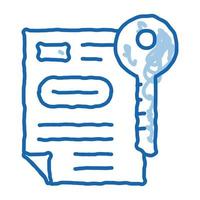 bescherming overeenkomst tekening icoon hand- getrokken illustratie vector