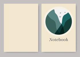 landschap Sjablonen voor Hoes Pagina's, notebooks. modern kunst stijl creatief modieus vector illustraties