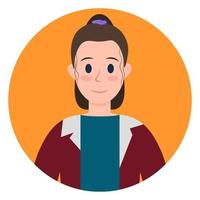 vector illustratie van een meisje, persoon, tiener. avatar.