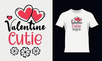 Valentijn schattig Valentijn SVG t-shirt ontwerp. Valentijnsdag typografie t-shirt ontwerp vector