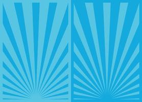 reeks van 2 lucht blauw retro geïnspireerd verticaal affiches, verschillend zonnestraal promo diy modern kunst achtergrond Sjablonen. vector