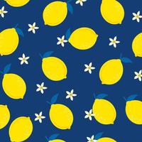 vector naadloos patroon van vers geel citroen fruit