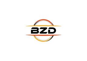 bzd brief royalty mandala vorm logo. bzd borstel kunst logo. bzd logo voor een bedrijf, bedrijf, en reclame gebruiken. vector