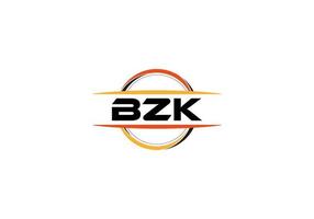 bzk brief royalty mandala vorm logo. bzk borstel kunst logo. bzk logo voor een bedrijf, bedrijf, en reclame gebruiken. vector