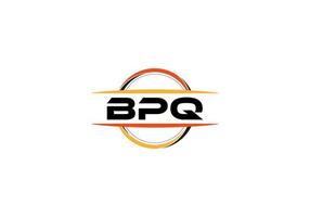 bpq brief royalty mandala vorm logo. bpq borstel kunst logo. bpq logo voor een bedrijf, bedrijf, en reclame gebruiken. vector