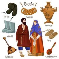 Rusland tradities en cultuur van oud keer vector