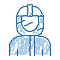 beschermend pak en masker metallurgisch tekening icoon hand- getrokken illustratie vector